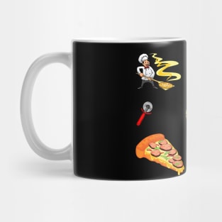 Assorted Veggie and Pepperoni Pizza Toppings Set Designs Pack Mug